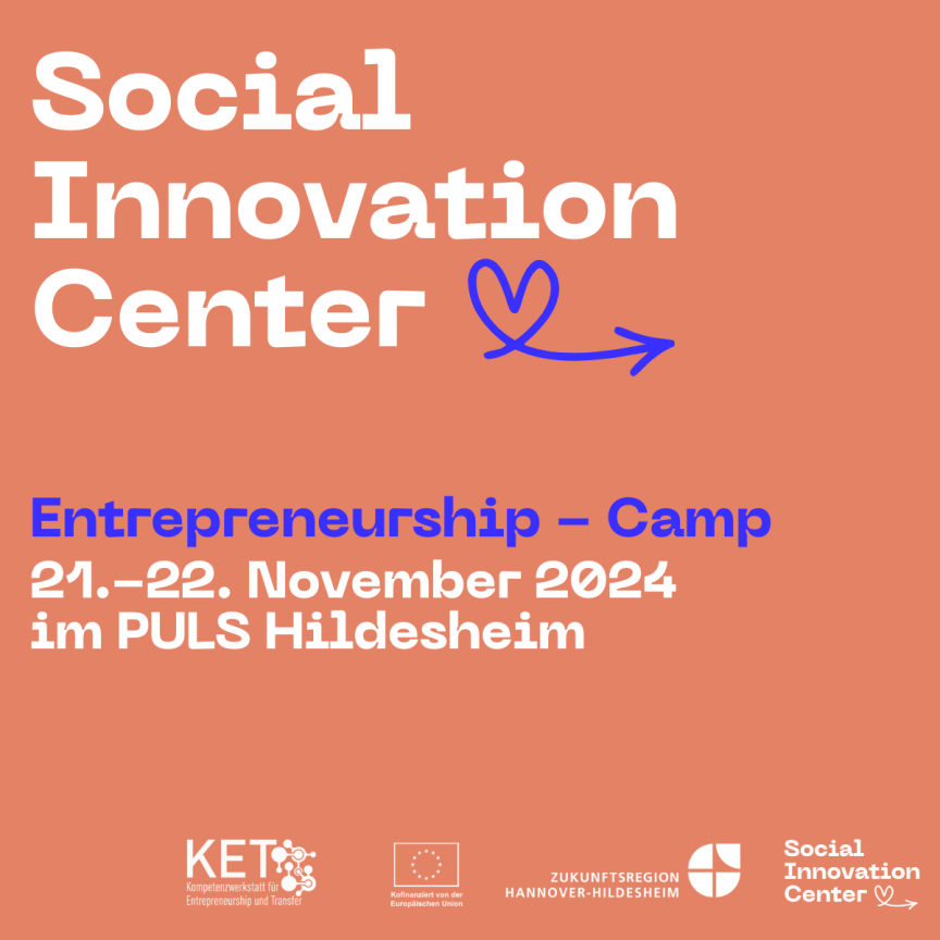Social Innovation Camp - Entrepreneurship-Camp 21.-22. November 2024 im PULS Hildesheim Social Innovation Camp - Entrepreneurship-Camp 21.-22. November 2024 im PULS Hildesheim